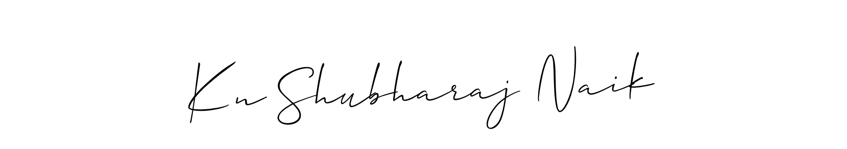 This is the best signature style for the Kn Shubharaj Naik name. Also you like these signature font (Allison_Script). Mix name signature. Kn Shubharaj Naik signature style 2 images and pictures png