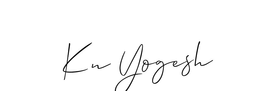 Make a short Kn Yogesh signature style. Manage your documents anywhere anytime using Allison_Script. Create and add eSignatures, submit forms, share and send files easily. Kn Yogesh signature style 2 images and pictures png