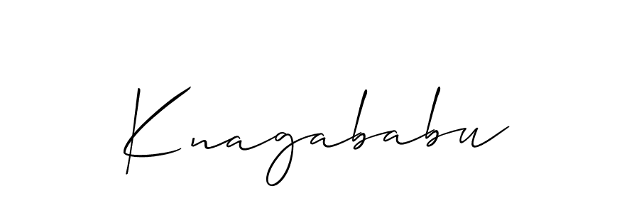 Create a beautiful signature design for name Knagababu. With this signature (Allison_Script) fonts, you can make a handwritten signature for free. Knagababu signature style 2 images and pictures png