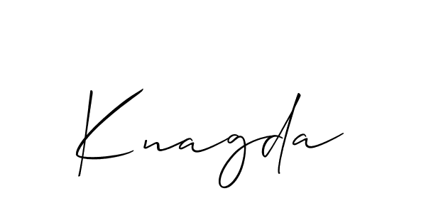 It looks lik you need a new signature style for name Knagda. Design unique handwritten (Allison_Script) signature with our free signature maker in just a few clicks. Knagda signature style 2 images and pictures png