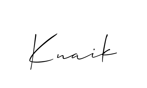 Best and Professional Signature Style for Knaik. Allison_Script Best Signature Style Collection. Knaik signature style 2 images and pictures png