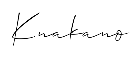 Looking for an artistic signature for Knakano? The Allison_Script calligraphy style gives a sophisticated flow suitable for business cards and emails. Knakano signature style 2 images and pictures png