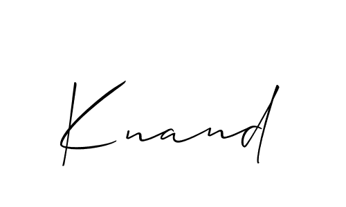 You should practise on your own different ways (Allison_Script) to write your name (Knand) in signature. don't let someone else do it for you. Knand signature style 2 images and pictures png