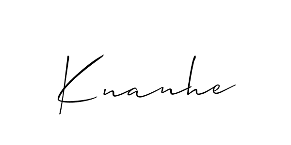 if you are searching for the best signature style for your name Knanhe. so please give up your signature search. here we have designed multiple signature styles  using Allison_Script. Knanhe signature style 2 images and pictures png