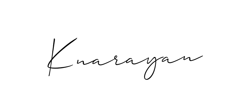 The best way (Allison_Script) to make a short signature is to pick only two or three words in your name. The name Knarayan include a total of six letters. For converting this name. Knarayan signature style 2 images and pictures png