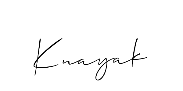 You should practise on your own different ways (Allison_Script) to write your name (Knayak) in signature. don't let someone else do it for you. Knayak signature style 2 images and pictures png