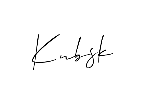 if you are searching for the best signature style for your name Knbsk. so please give up your signature search. here we have designed multiple signature styles  using Allison_Script. Knbsk signature style 2 images and pictures png