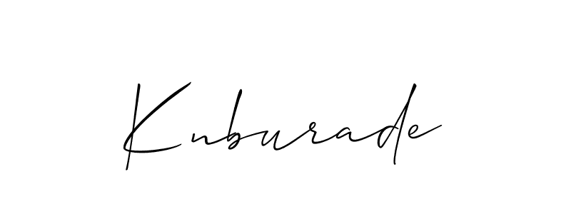 How to Draw Knburade signature style? Allison_Script is a latest design signature styles for name Knburade. Knburade signature style 2 images and pictures png