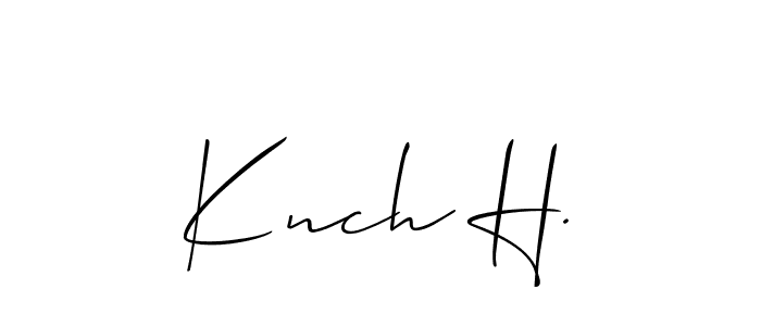 Best and Professional Signature Style for Knch H.. Allison_Script Best Signature Style Collection. Knch H. signature style 2 images and pictures png