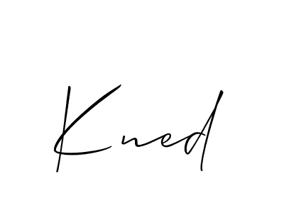 Best and Professional Signature Style for Kned. Allison_Script Best Signature Style Collection. Kned signature style 2 images and pictures png