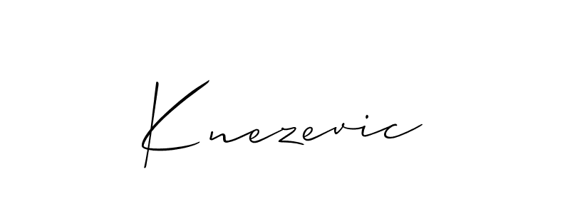 It looks lik you need a new signature style for name Knezevic. Design unique handwritten (Allison_Script) signature with our free signature maker in just a few clicks. Knezevic signature style 2 images and pictures png