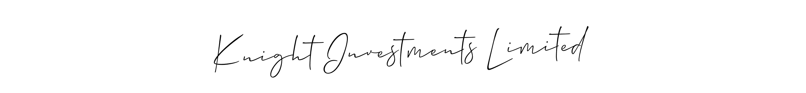 Also we have Knight Investments Limited name is the best signature style. Create professional handwritten signature collection using Allison_Script autograph style. Knight Investments Limited signature style 2 images and pictures png