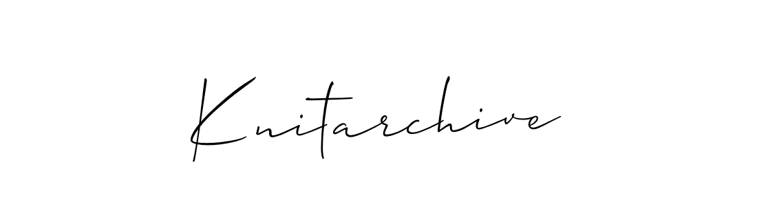 Also You can easily find your signature by using the search form. We will create Knitarchive name handwritten signature images for you free of cost using Allison_Script sign style. Knitarchive signature style 2 images and pictures png