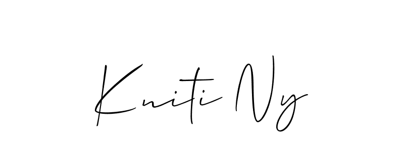 Create a beautiful signature design for name Kniti Ny. With this signature (Allison_Script) fonts, you can make a handwritten signature for free. Kniti Ny signature style 2 images and pictures png