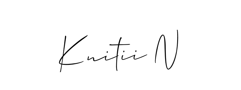 You should practise on your own different ways (Allison_Script) to write your name (Knitii N) in signature. don't let someone else do it for you. Knitii N signature style 2 images and pictures png