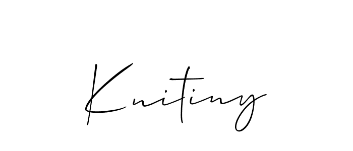 Make a beautiful signature design for name Knitiny. Use this online signature maker to create a handwritten signature for free. Knitiny signature style 2 images and pictures png