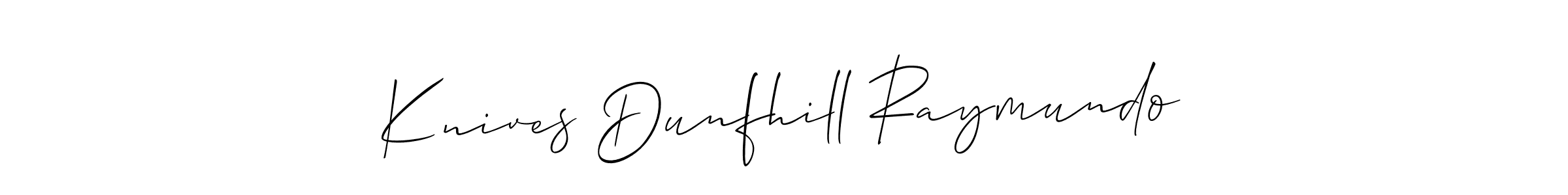 You can use this online signature creator to create a handwritten signature for the name Knives Dunfhill Raymundo. This is the best online autograph maker. Knives Dunfhill Raymundo signature style 2 images and pictures png