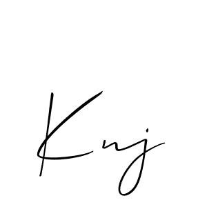 Use a signature maker to create a handwritten signature online. With this signature software, you can design (Allison_Script) your own signature for name Knj. Knj signature style 2 images and pictures png
