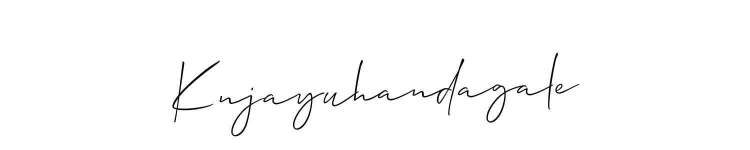 It looks lik you need a new signature style for name Knjayuhandagale. Design unique handwritten (Allison_Script) signature with our free signature maker in just a few clicks. Knjayuhandagale signature style 2 images and pictures png