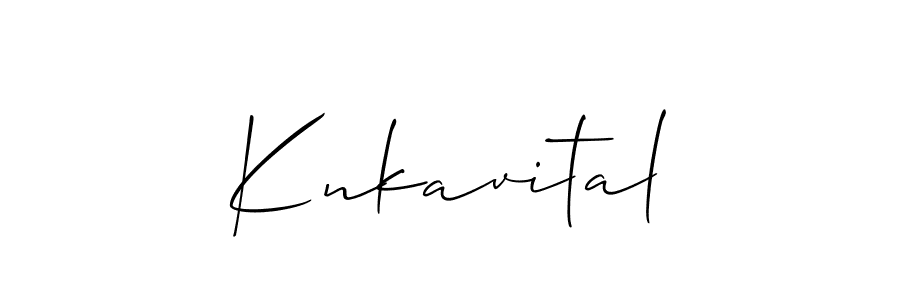 Make a beautiful signature design for name Knkavital. With this signature (Allison_Script) style, you can create a handwritten signature for free. Knkavital signature style 2 images and pictures png