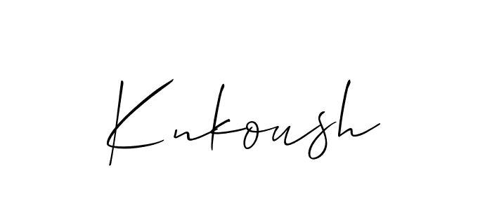 Create a beautiful signature design for name Knkoush. With this signature (Allison_Script) fonts, you can make a handwritten signature for free. Knkoush signature style 2 images and pictures png