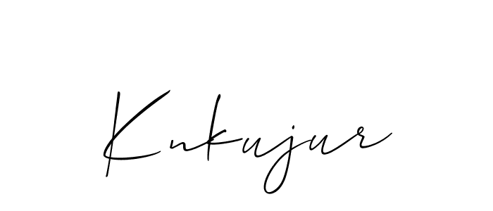 How to Draw Knkujur signature style? Allison_Script is a latest design signature styles for name Knkujur. Knkujur signature style 2 images and pictures png