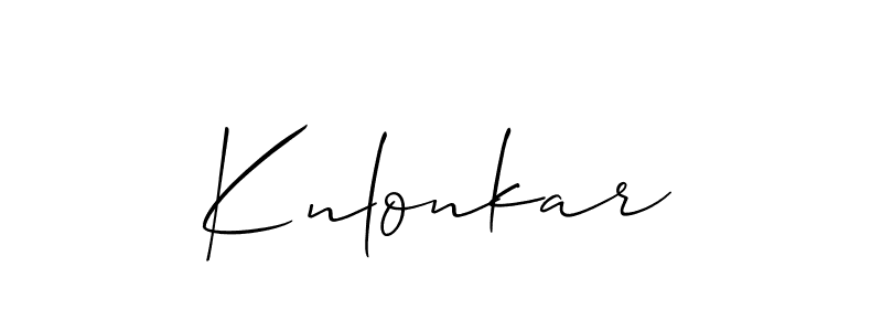 Once you've used our free online signature maker to create your best signature Allison_Script style, it's time to enjoy all of the benefits that Knlonkar name signing documents. Knlonkar signature style 2 images and pictures png