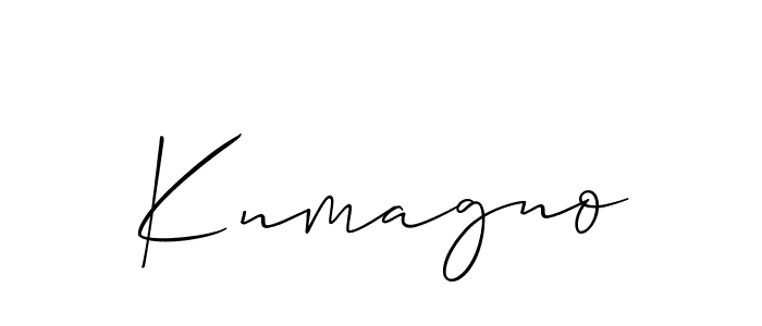 Make a short Knmagno signature style. Manage your documents anywhere anytime using Allison_Script. Create and add eSignatures, submit forms, share and send files easily. Knmagno signature style 2 images and pictures png