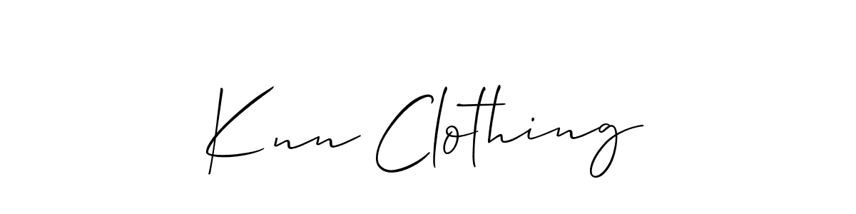 Use a signature maker to create a handwritten signature online. With this signature software, you can design (Allison_Script) your own signature for name Knn Clothing. Knn Clothing signature style 2 images and pictures png