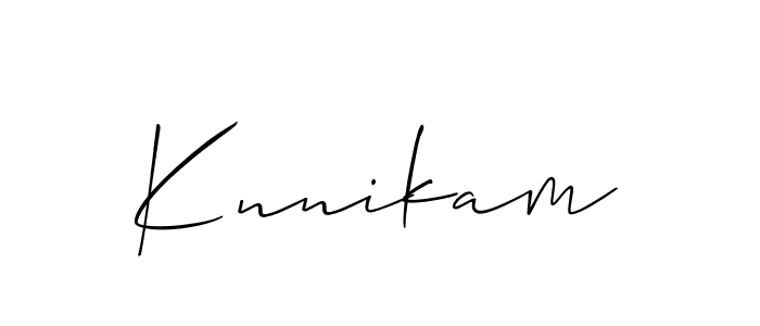 Use a signature maker to create a handwritten signature online. With this signature software, you can design (Allison_Script) your own signature for name Knnikam. Knnikam signature style 2 images and pictures png