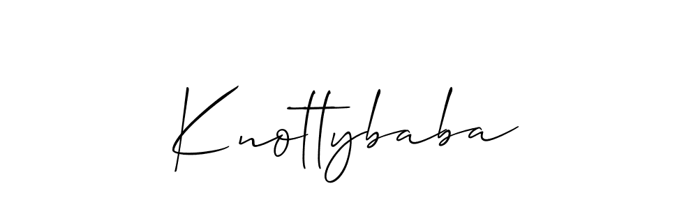 Knottybaba stylish signature style. Best Handwritten Sign (Allison_Script) for my name. Handwritten Signature Collection Ideas for my name Knottybaba. Knottybaba signature style 2 images and pictures png