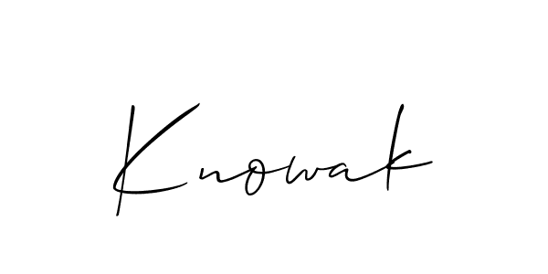 if you are searching for the best signature style for your name Knowak. so please give up your signature search. here we have designed multiple signature styles  using Allison_Script. Knowak signature style 2 images and pictures png