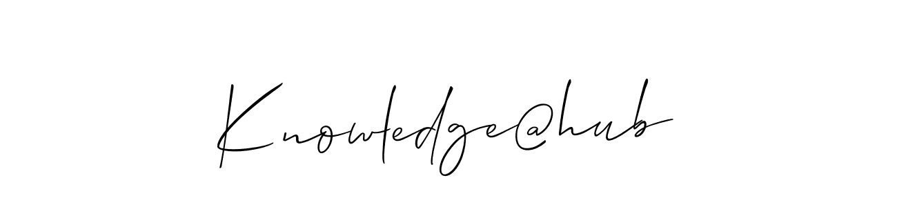 This is the best signature style for the Knowledge@hub name. Also you like these signature font (Allison_Script). Mix name signature. Knowledge@hub signature style 2 images and pictures png