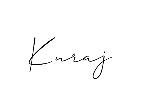 Design your own signature with our free online signature maker. With this signature software, you can create a handwritten (Allison_Script) signature for name Knraj. Knraj signature style 2 images and pictures png
