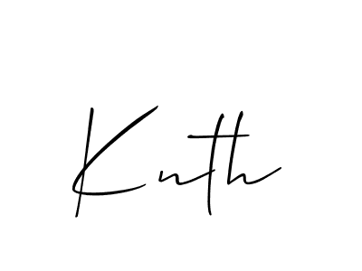 How to Draw Knth signature style? Allison_Script is a latest design signature styles for name Knth. Knth signature style 2 images and pictures png