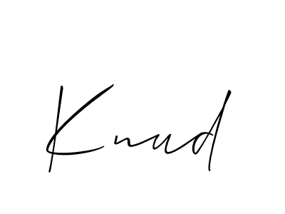 How to Draw Knud signature style? Allison_Script is a latest design signature styles for name Knud. Knud signature style 2 images and pictures png