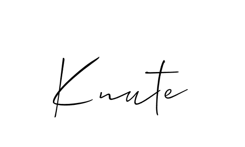 Knute stylish signature style. Best Handwritten Sign (Allison_Script) for my name. Handwritten Signature Collection Ideas for my name Knute. Knute signature style 2 images and pictures png