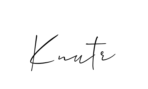 You should practise on your own different ways (Allison_Script) to write your name (Knutr) in signature. don't let someone else do it for you. Knutr signature style 2 images and pictures png