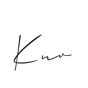 Create a beautiful signature design for name Knv. With this signature (Allison_Script) fonts, you can make a handwritten signature for free. Knv signature style 2 images and pictures png