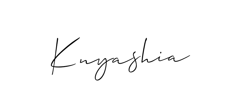 Make a short Knyashia signature style. Manage your documents anywhere anytime using Allison_Script. Create and add eSignatures, submit forms, share and send files easily. Knyashia signature style 2 images and pictures png