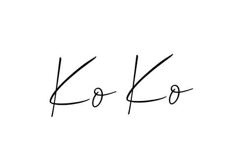 if you are searching for the best signature style for your name Ko Ko. so please give up your signature search. here we have designed multiple signature styles  using Allison_Script. Ko Ko signature style 2 images and pictures png