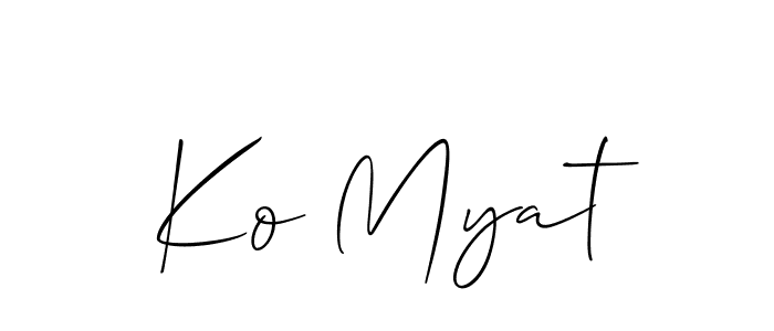Once you've used our free online signature maker to create your best signature Allison_Script style, it's time to enjoy all of the benefits that Ko Myat name signing documents. Ko Myat signature style 2 images and pictures png