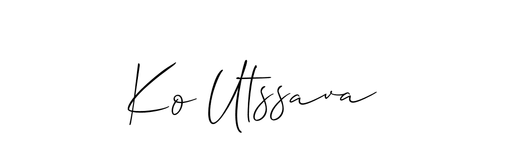 Once you've used our free online signature maker to create your best signature Allison_Script style, it's time to enjoy all of the benefits that Ko Utssava name signing documents. Ko Utssava signature style 2 images and pictures png