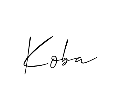 How to make Koba name signature. Use Allison_Script style for creating short signs online. This is the latest handwritten sign. Koba signature style 2 images and pictures png