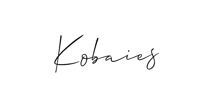 Kobaies stylish signature style. Best Handwritten Sign (Allison_Script) for my name. Handwritten Signature Collection Ideas for my name Kobaies. Kobaies signature style 2 images and pictures png