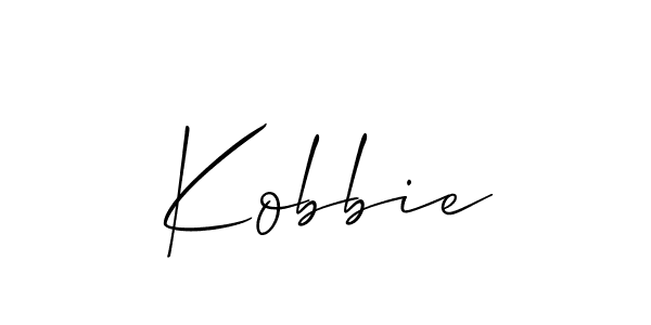 How to Draw Kobbie signature style? Allison_Script is a latest design signature styles for name Kobbie. Kobbie signature style 2 images and pictures png