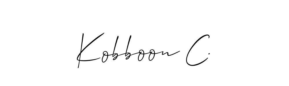 Here are the top 10 professional signature styles for the name Kobboon C.. These are the best autograph styles you can use for your name. Kobboon C. signature style 2 images and pictures png