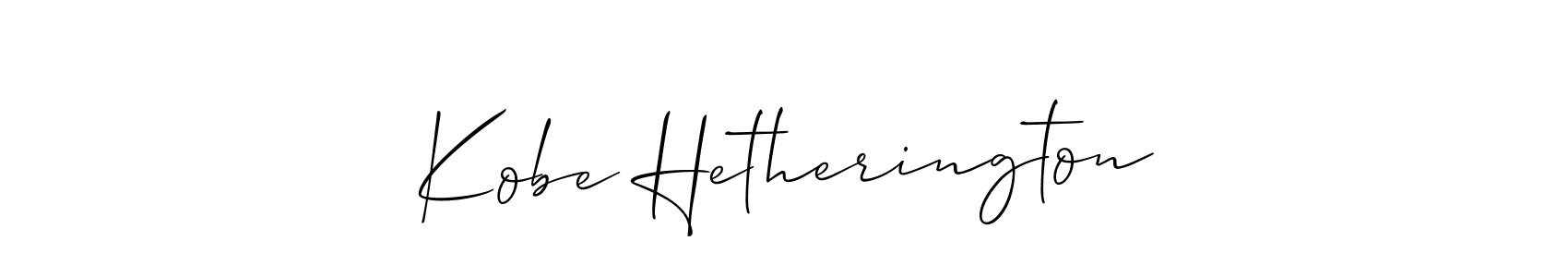 Similarly Allison_Script is the best handwritten signature design. Signature creator online .You can use it as an online autograph creator for name Kobe Hetherington. Kobe Hetherington signature style 2 images and pictures png