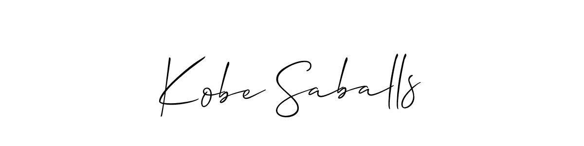 Best and Professional Signature Style for Kobe Saballs. Allison_Script Best Signature Style Collection. Kobe Saballs signature style 2 images and pictures png