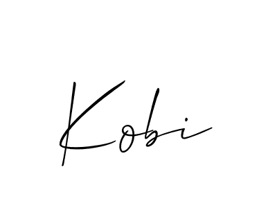 The best way (Allison_Script) to make a short signature is to pick only two or three words in your name. The name Kobi include a total of six letters. For converting this name. Kobi signature style 2 images and pictures png